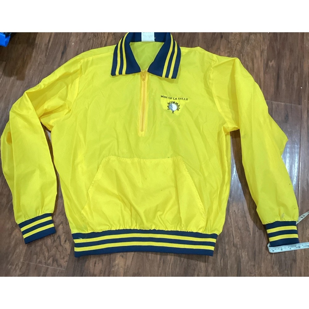 Vintage  Windless Custom Limited Windbreaker Hoodie Large Yellow